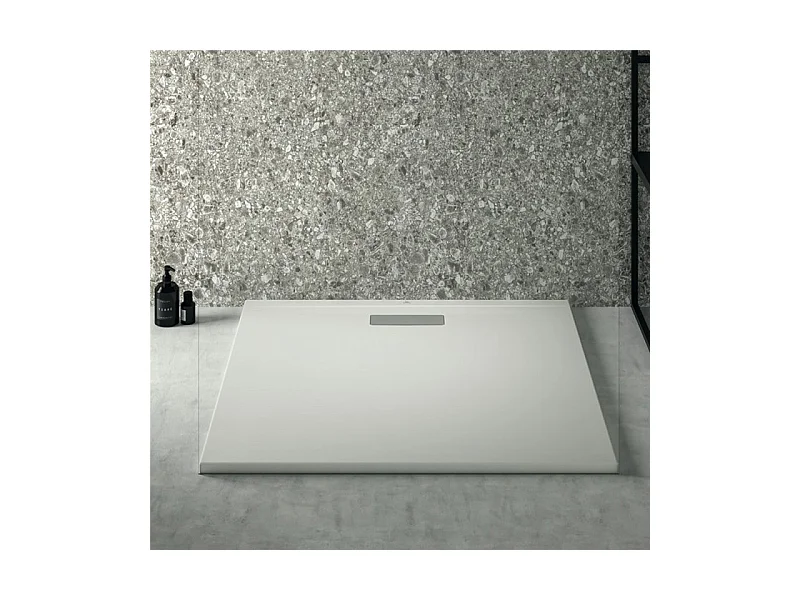 IDEAL STANDARD Receveur  80 X 80 Ultra Flat New acrylique carre blanc mat bonde incluse