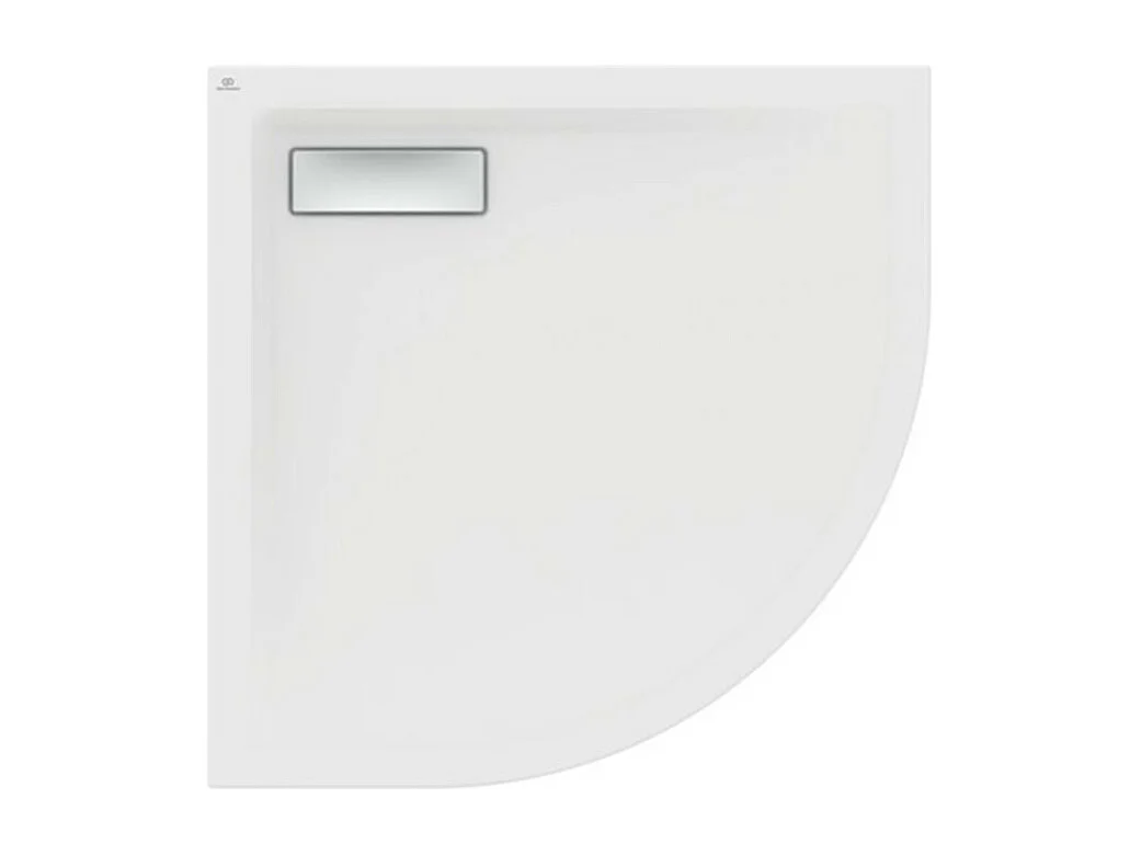 IDEAL STANDARD Receveur antidérapant 80 X 80 Ultra Flat New acrylique quart de rond blanc bonde incluse