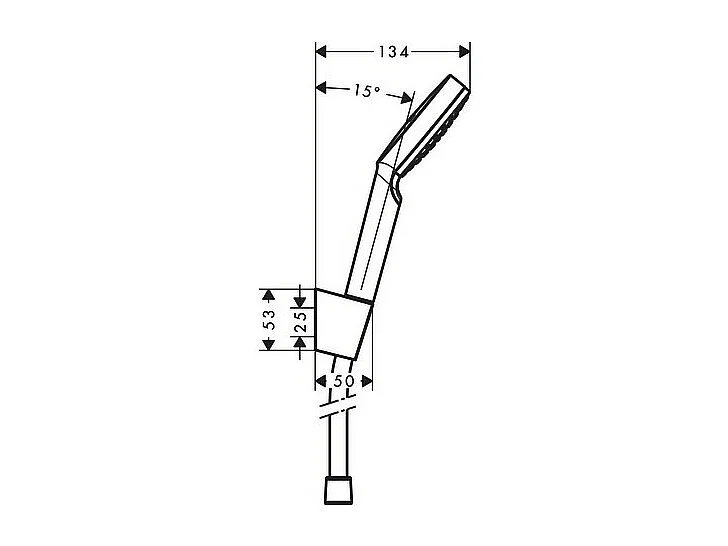 Soporte de pared y set de ducha de mano 1jet con flexo de 125 cm blanco/cromo Hansgrohe Crometta