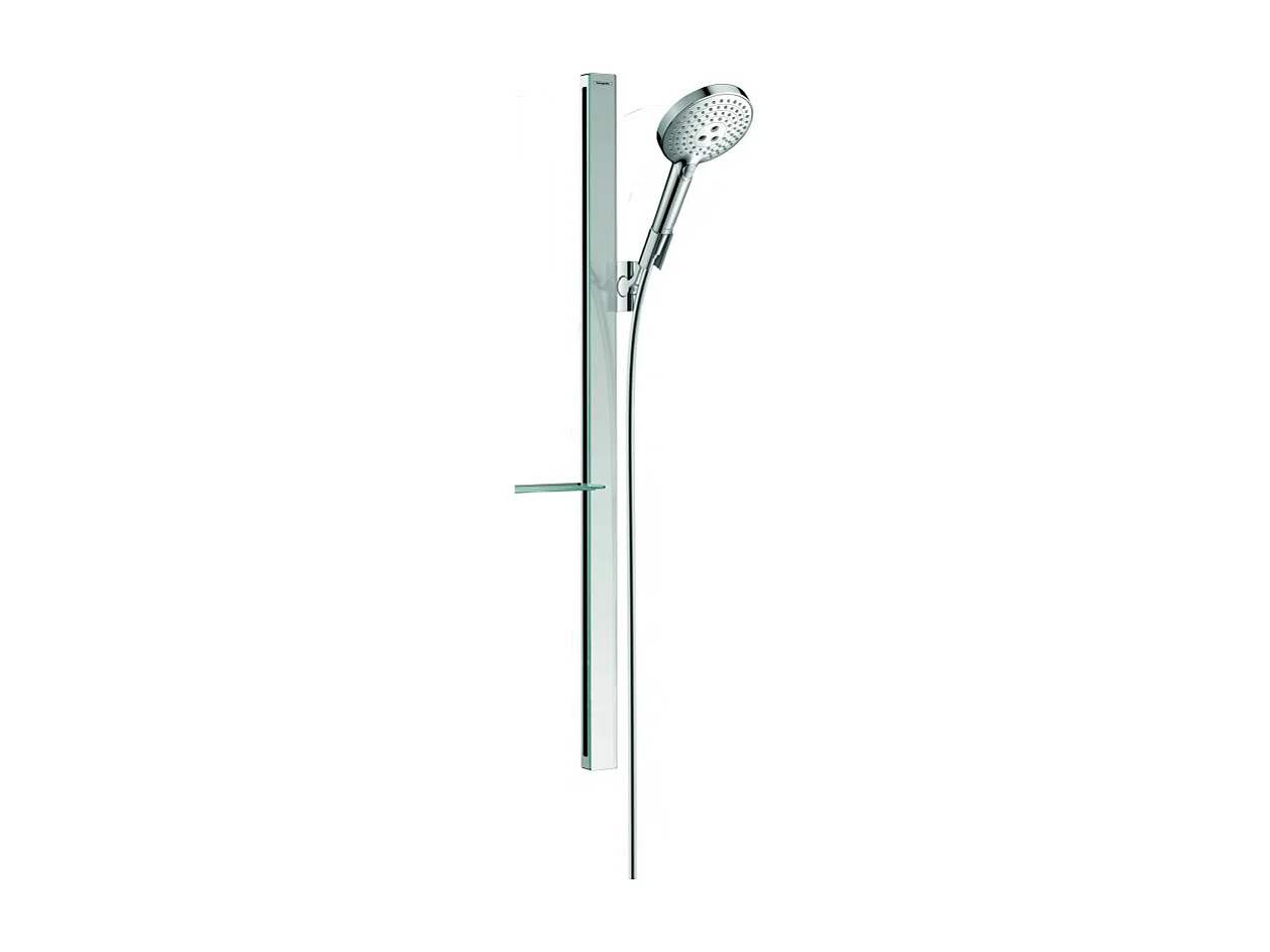 Set de douche 120 3jet avec barre Unica'E 90 cm et porte-savon chromé Hansgrohe Raindance Select S