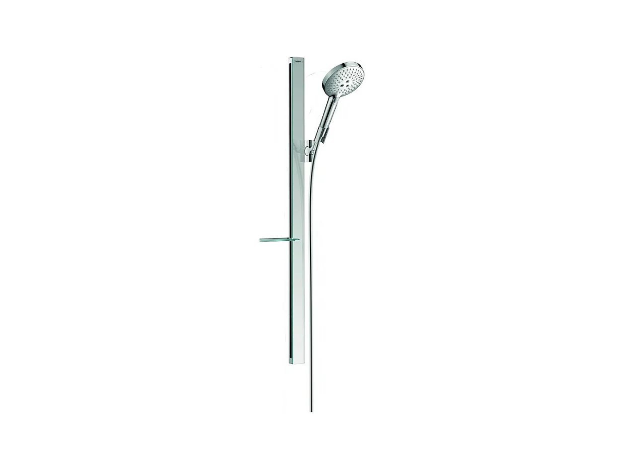 Set de douche 120 3jet avec barre Unica'E 90 cm et porte-savon chromé Hansgrohe Raindance Select S
