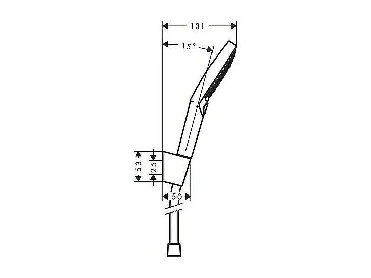 Soporte de pared y set de teleducha PowderRain 120 3jet con flexo de ducha cromado de 160 cm Hansgrohe Raindance Select S
