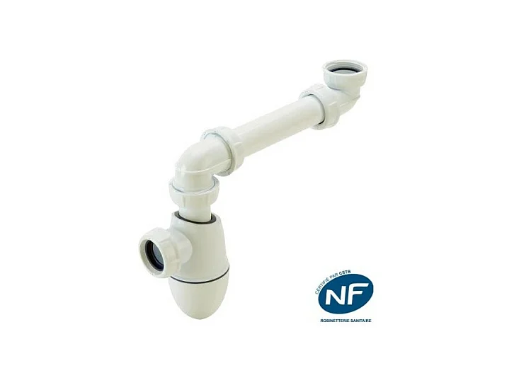 Siphon de lavabo avec tubulure à l'arrière Nicoll BMT02