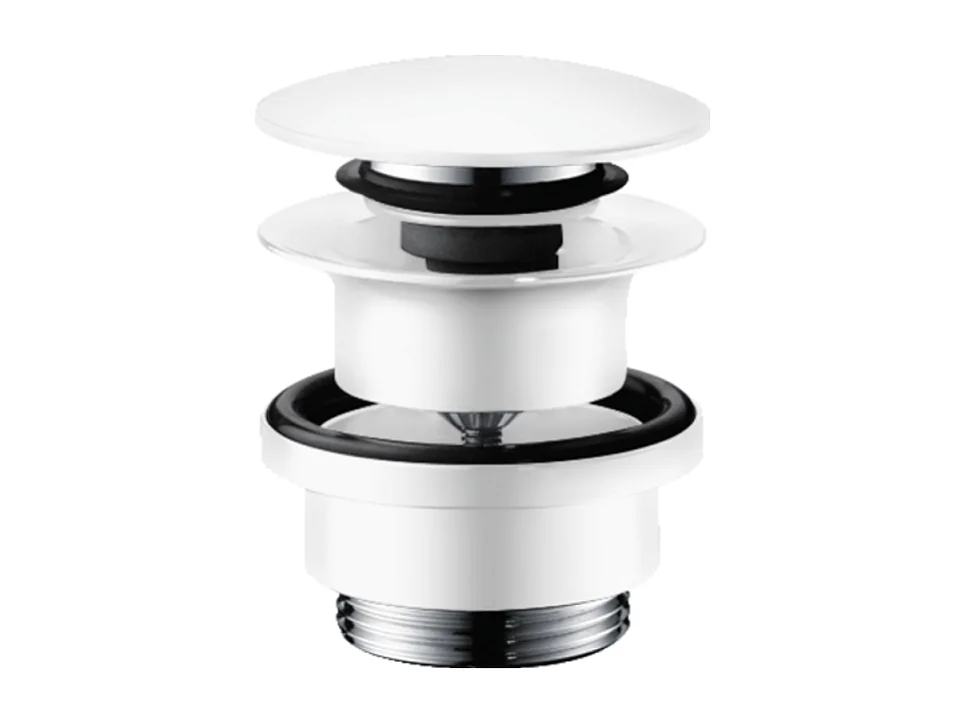 Bonde lavabo Push-open HANSGROHE blanc mat