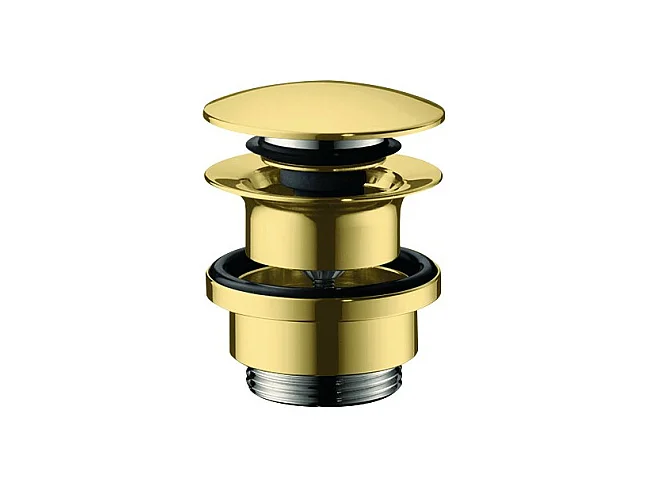 Bonde lavabo Push-open HANSGROHE aspect doré poli
