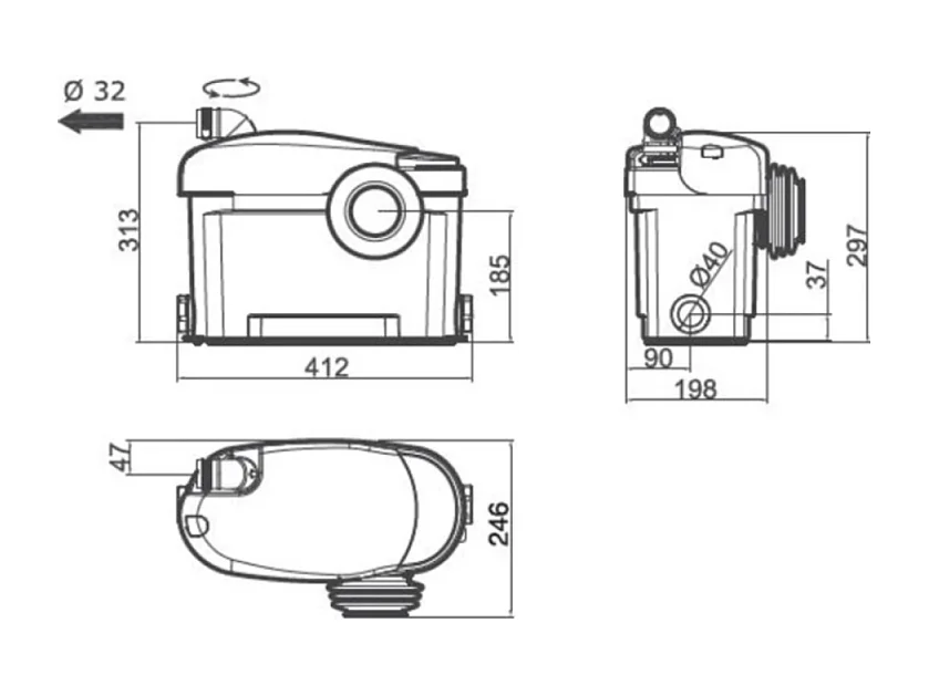 Broyeur adaptable Silence W15SP WATERMATIC