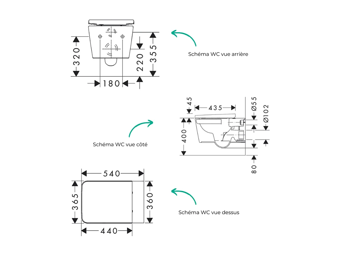 Cuvette WC suspendu sans bride HANSGROHE EluPura Original Q avec abattant