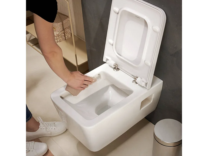 Cuvette WC suspendu sans bride HANSGROHE EluPura Original Q avec abattant