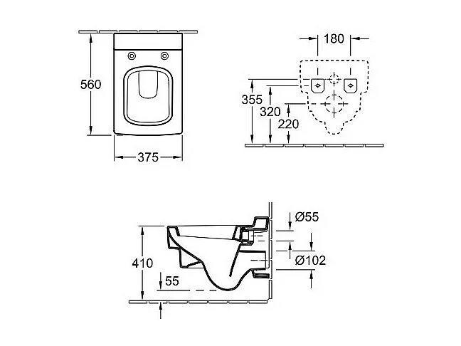 WC suspendu sans bride VILLEROY ET BOCH Memento 2.0 + abattant