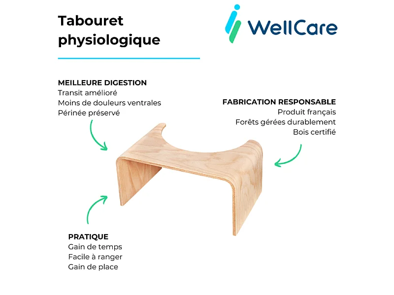Pack WC suspendu sans bride JACOB DELAFON Rodin+ avec abattant + bâti support + plaque blanche + tabouret bois