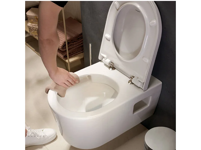 Cuvette WC suspendu sans bride HANSGROHE EluPura Original S avec abattant