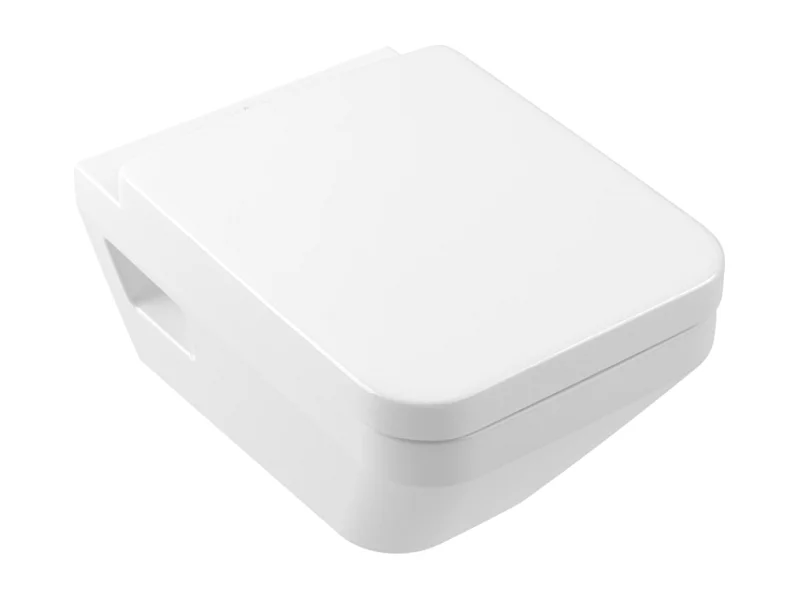 WC suspendu sans bride VILLEROY ET BOCH Architectura Twistflush rectangle avec abattant