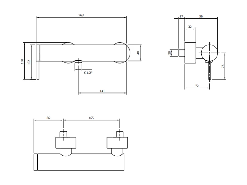 Mitigeur mécanique douche VILLEROY ET BOCH Loop & Friends Chrome