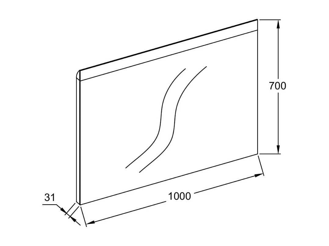 Miroir LED sans contact 100 cm JACOB DELAFON rectangulaire