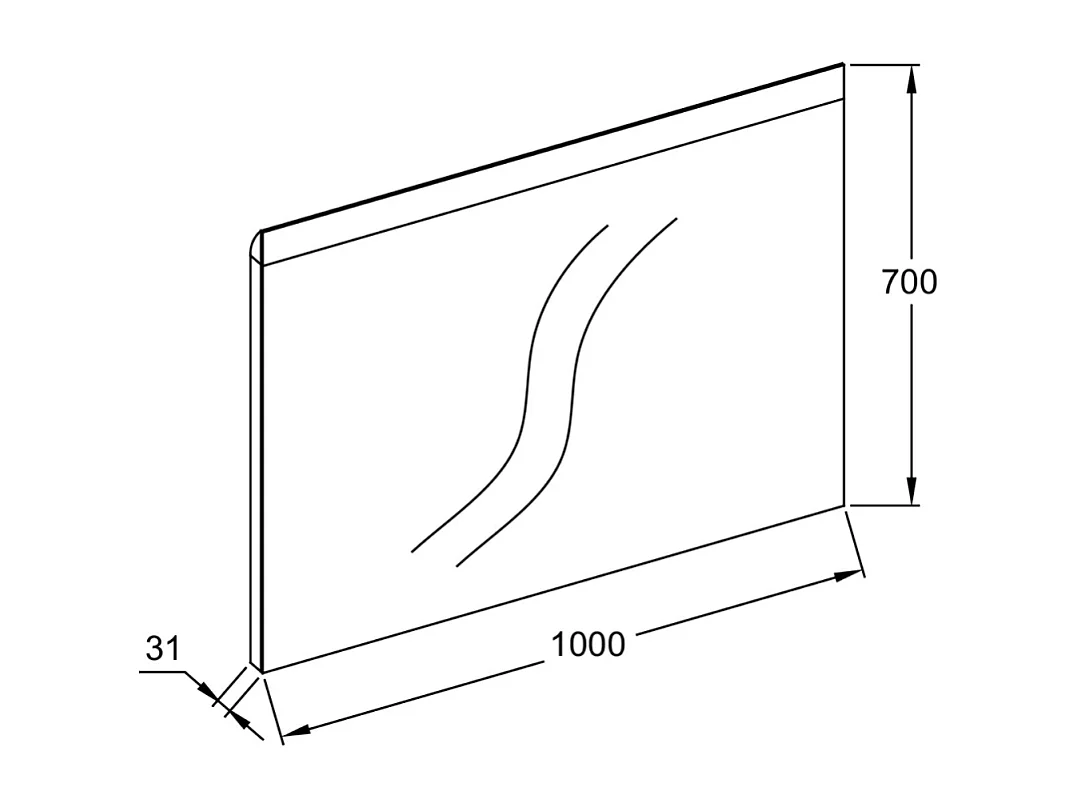 Miroir LED sans contact 100 cm JACOB DELAFON rectangulaire