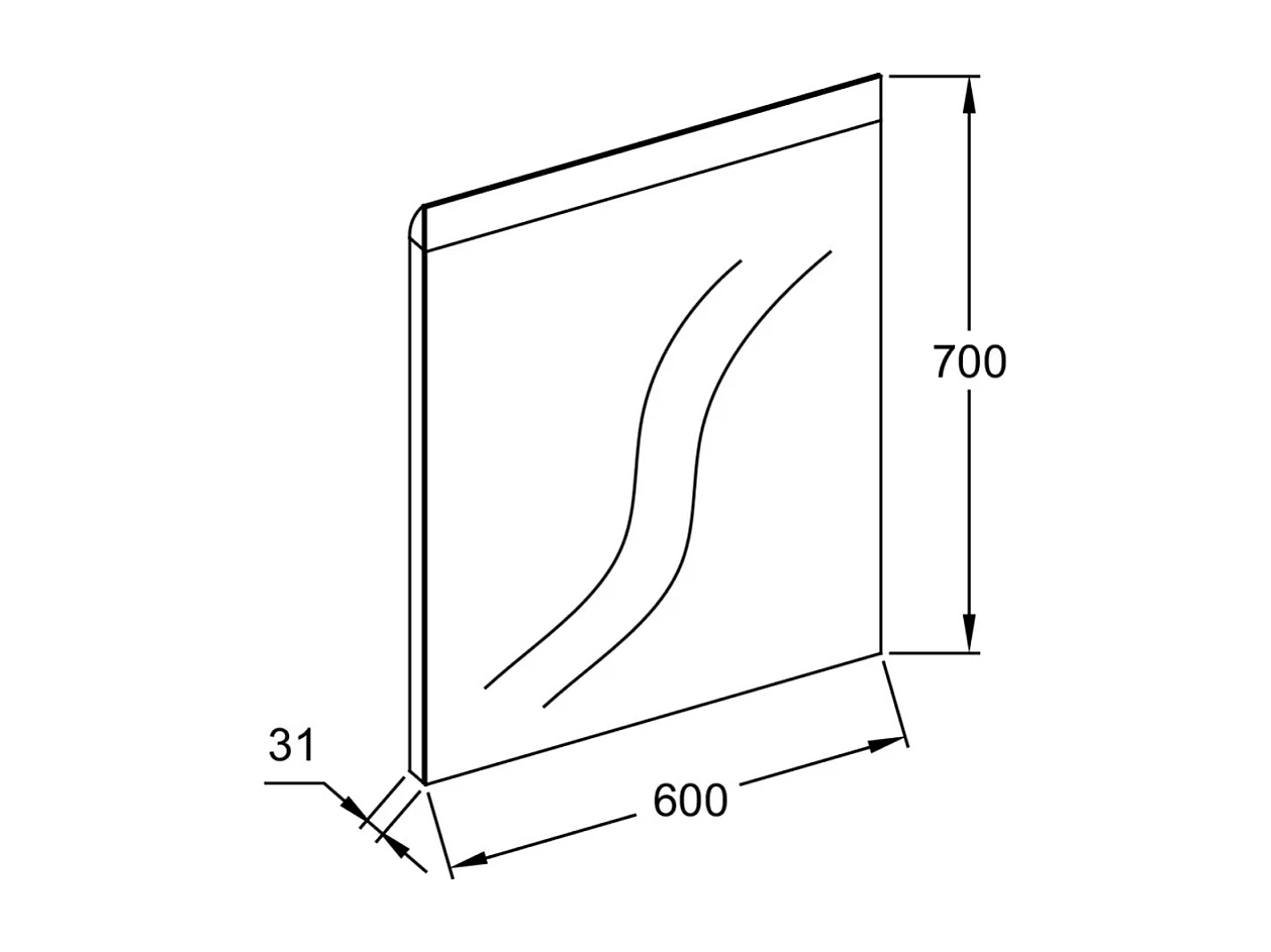 Miroir LED sans contact 60 cm JACOB DELAFON rectangulaire
