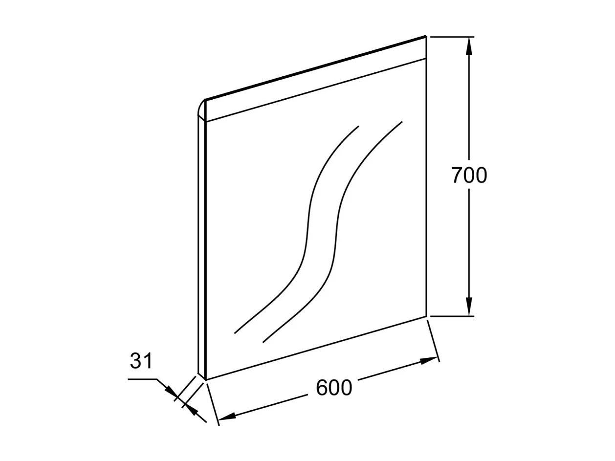 Miroir LED sans contact 60 cm JACOB DELAFON rectangulaire