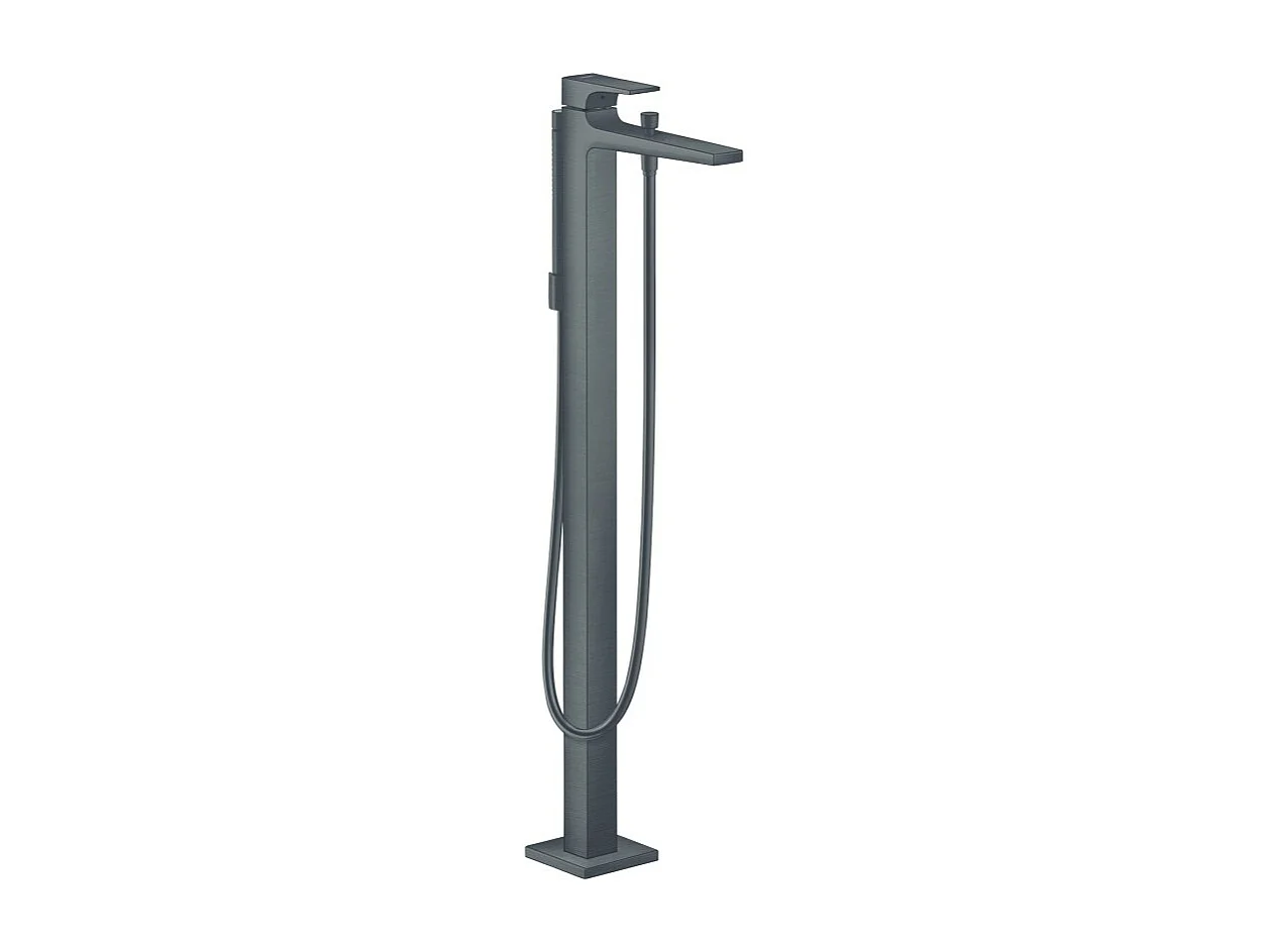 Robinet baignoire îlot HANSGROHE Metropol noir chromé brossé