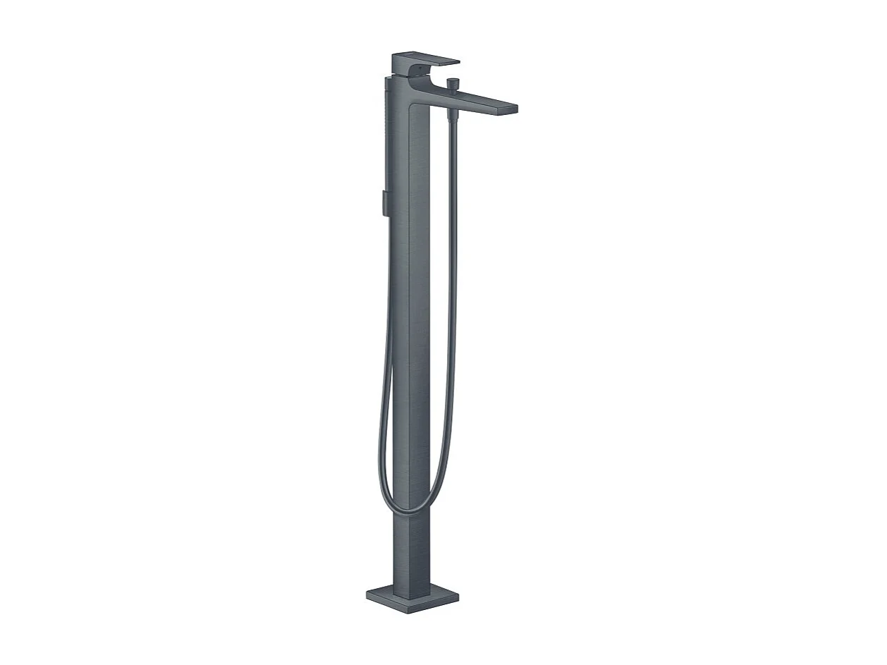 Robinet baignoire îlot HANSGROHE Metropol noir chromé brossé