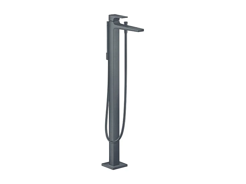 Robinet baignoire îlot HANSGROHE Metropol noir chromé brossé