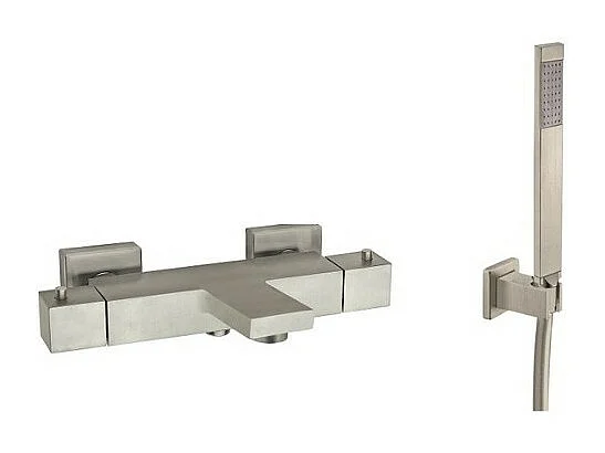 Mitigeur bain douche avec pommeau douche et support Paini Dax Grey Acier