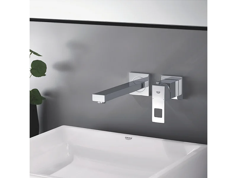 Mitigeur lavabo mural GROHE Eurocube taille M + corps encastré