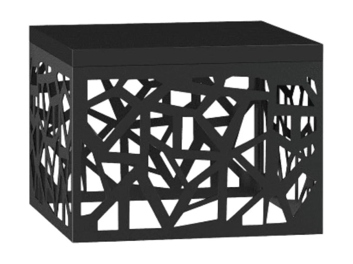 Table basse Tamira/Contreplaqué/Métal/blanc/noir