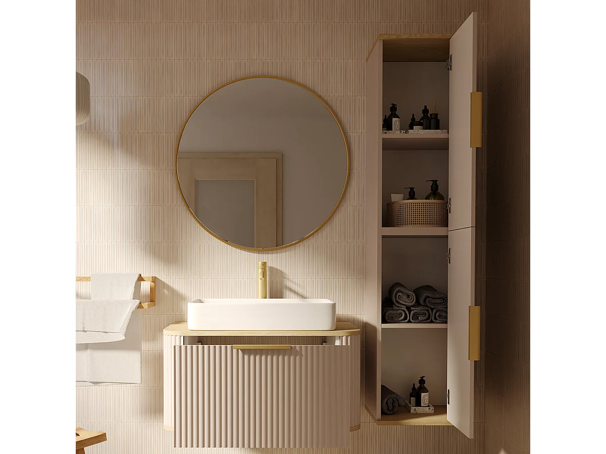 Columna de pared 2 puertas Yuval Cachemira y Madera