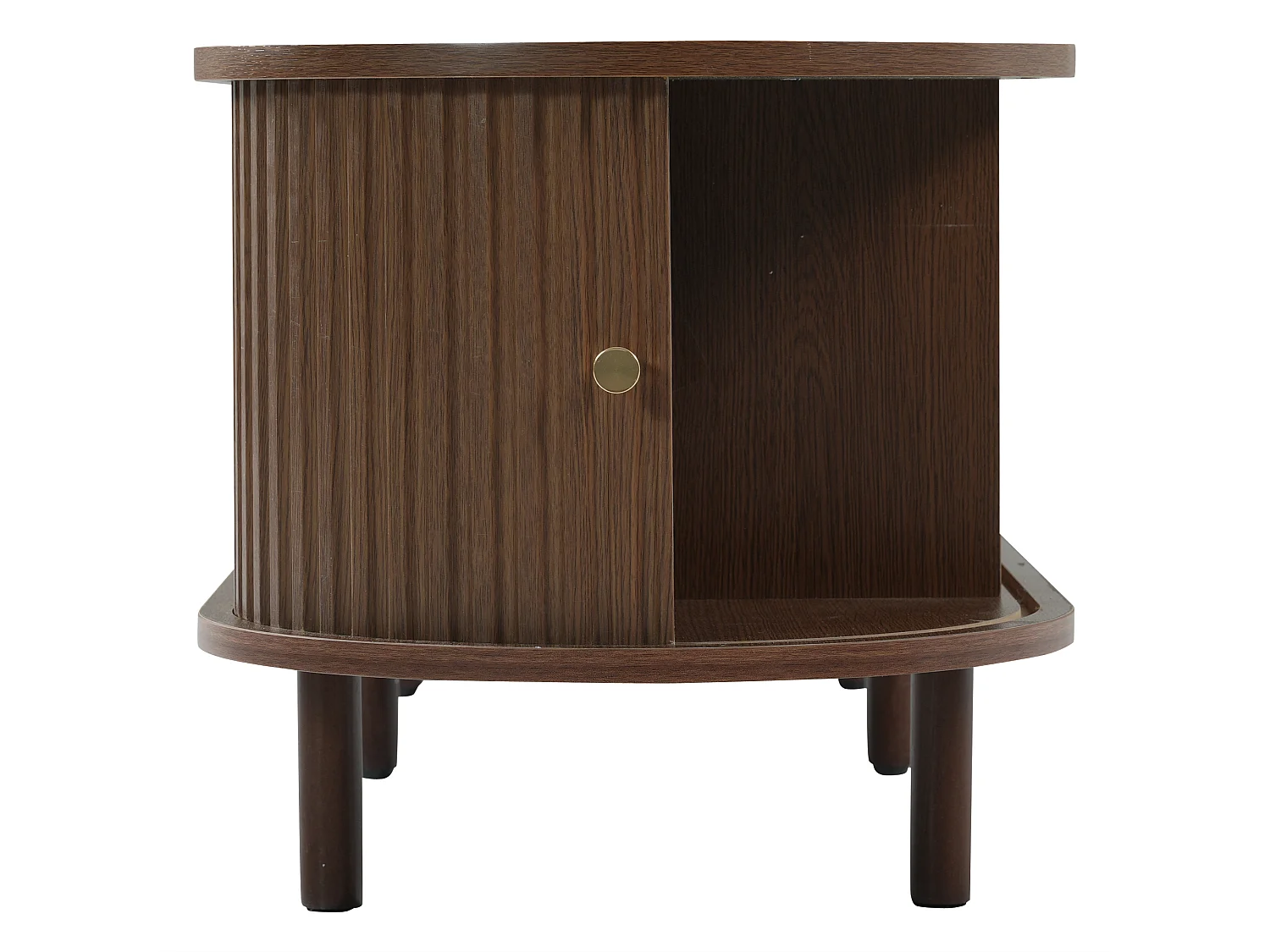 Meuble TV 180x40x40 cm - design rotin - pieds réglables - avec 2 portes - marron