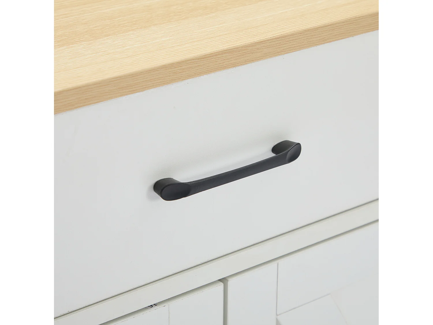 Buffet moderne 160x37x75 cm - avec 3 tiroirs - avec 4 portes - blanc