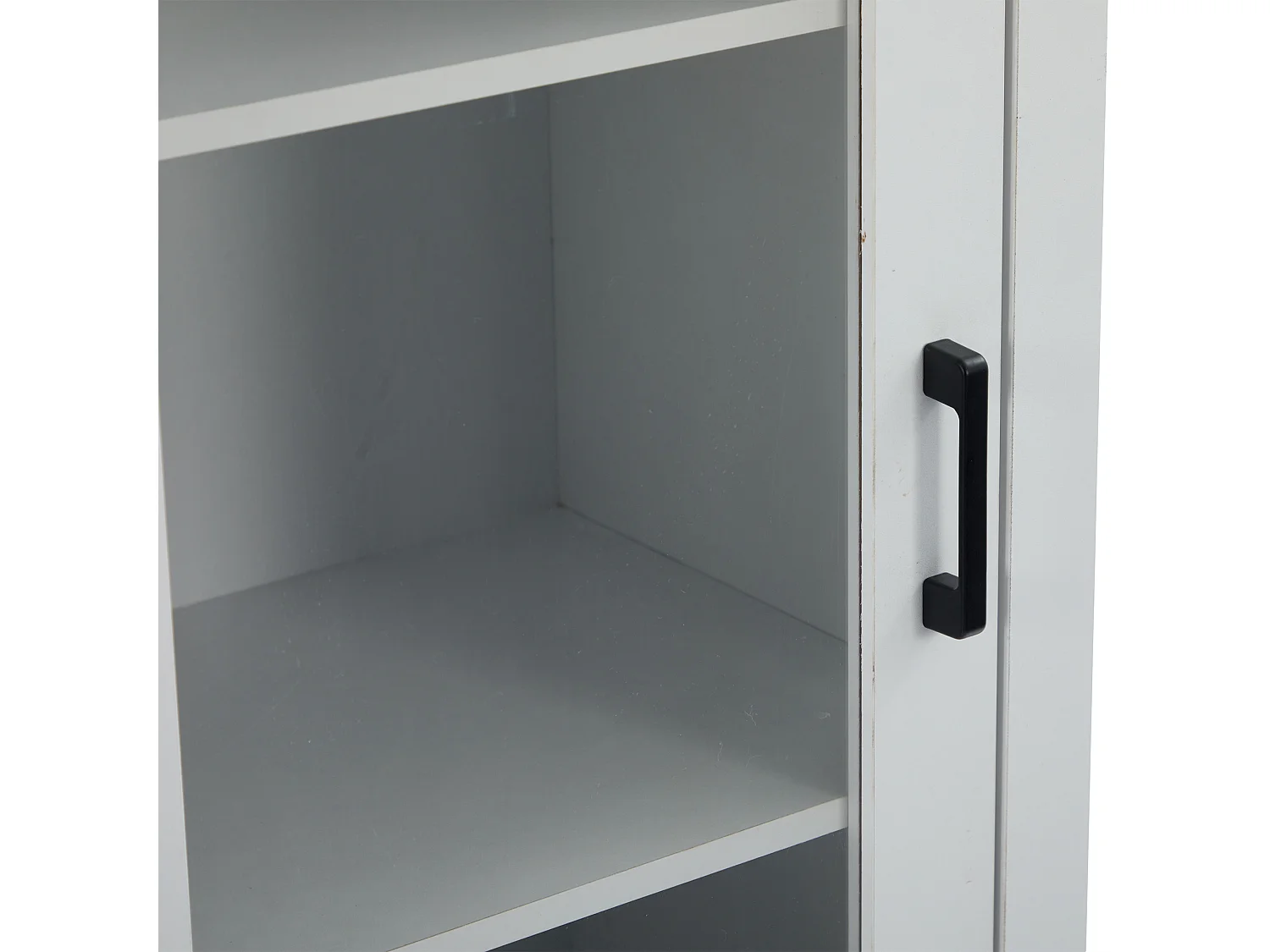 Vitrine LED moderne 50x35x178cm- avec éclairage LED - 1 - avec 1 tiroir - avec 1 porte vitrée - vitrine 5 compartiments - blanc