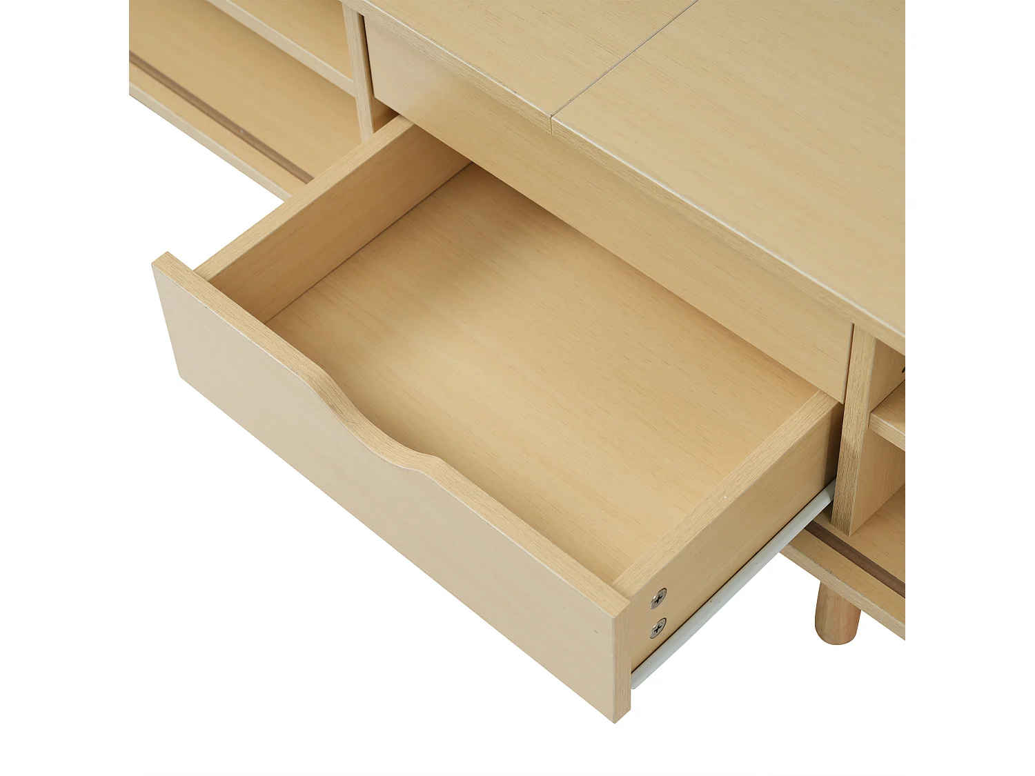 TV-Schrank 175x40x42 cm - mit 2 Schubladen - mit 2 Schiebetüren - natur
