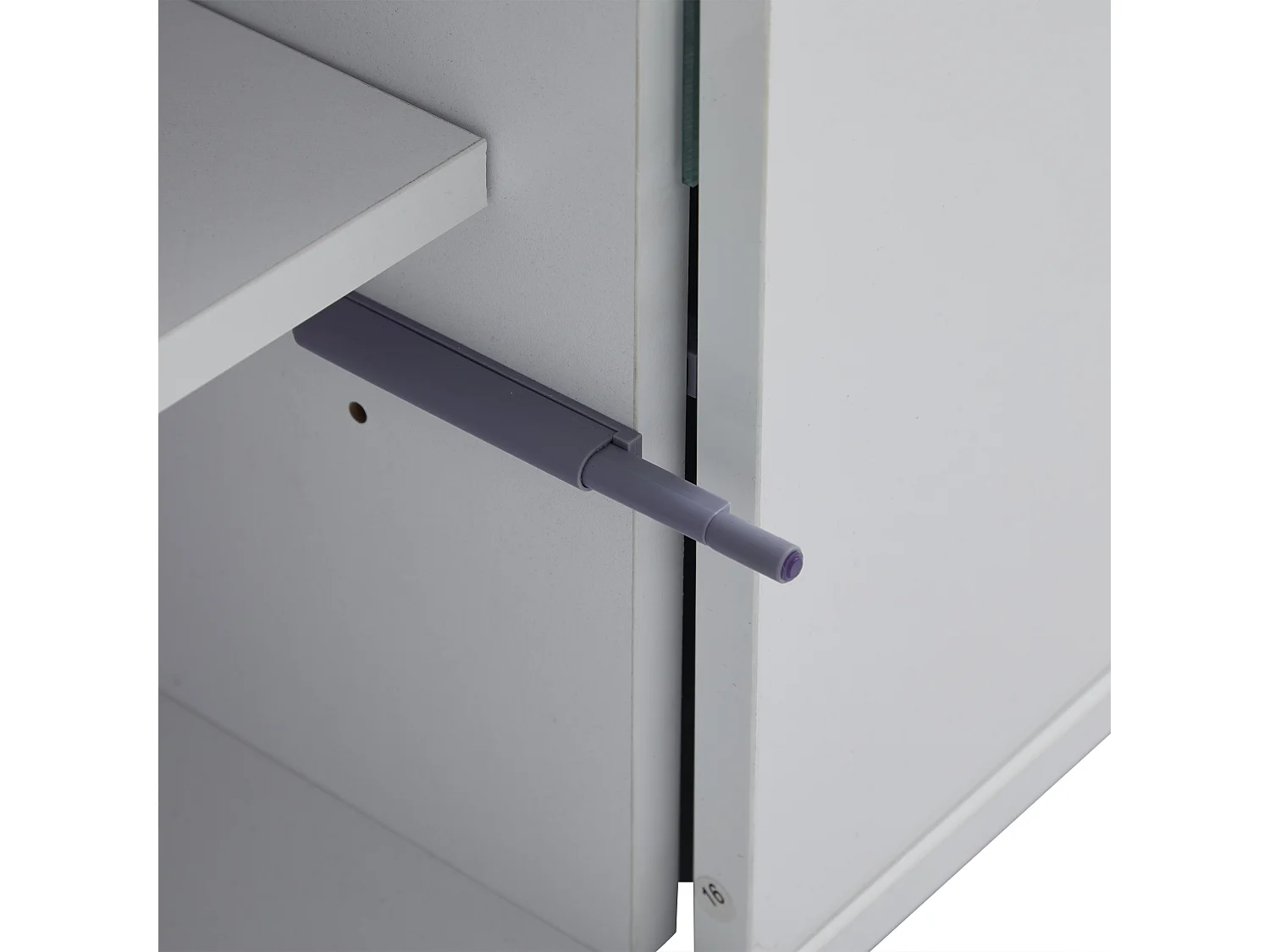 Meuble TV 175x38x51cm - avec 2 portes - portes en verre trempé - éclairage LED - Blanc