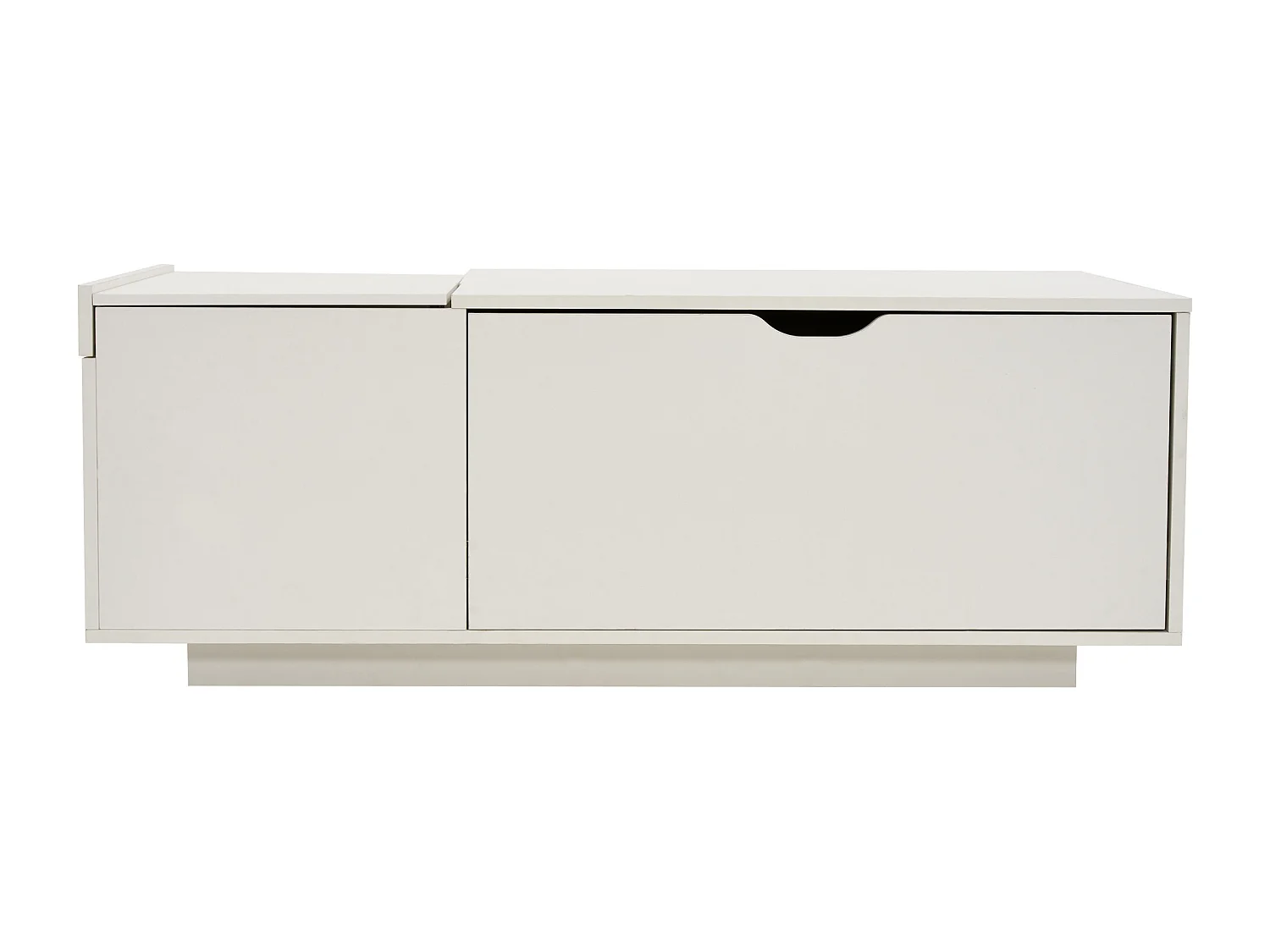 Moderne salontafel 120x65x45.5 cm - met 1 grote lade - opklapbaar design - wit