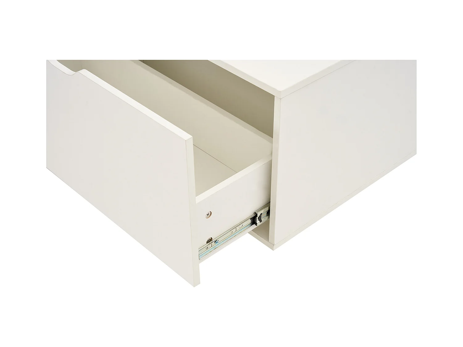 Table basse moderne 120x65x45.5cm - avec 1 grand tiroir - design relevable - blanc