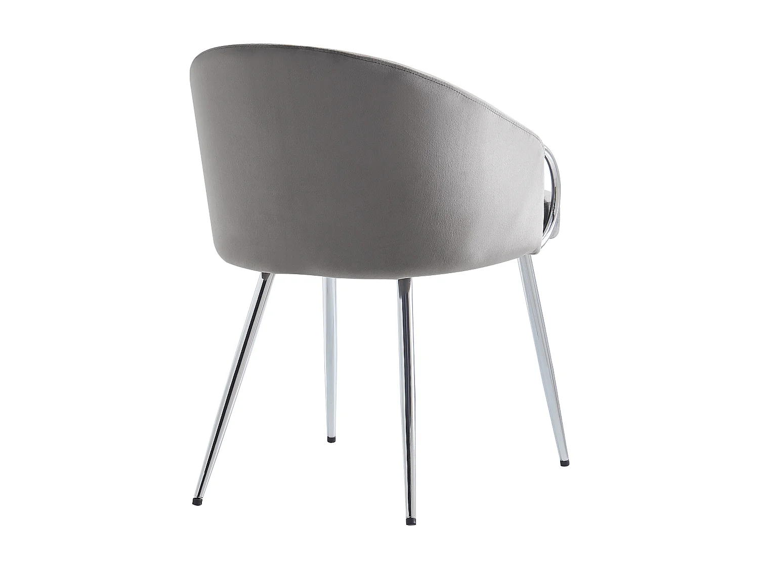 Lot de 4 chaises - Velours de haute qualité - Pieds réglables - Gris