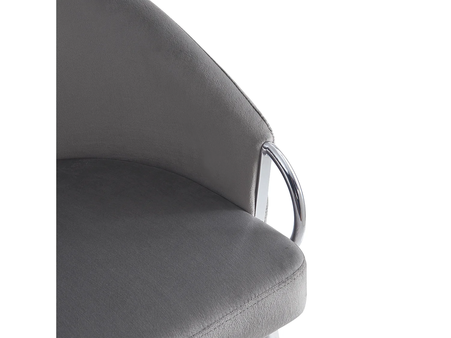 Lot de 2 chaises - Velours de haute qualité - Pieds réglables - Gris