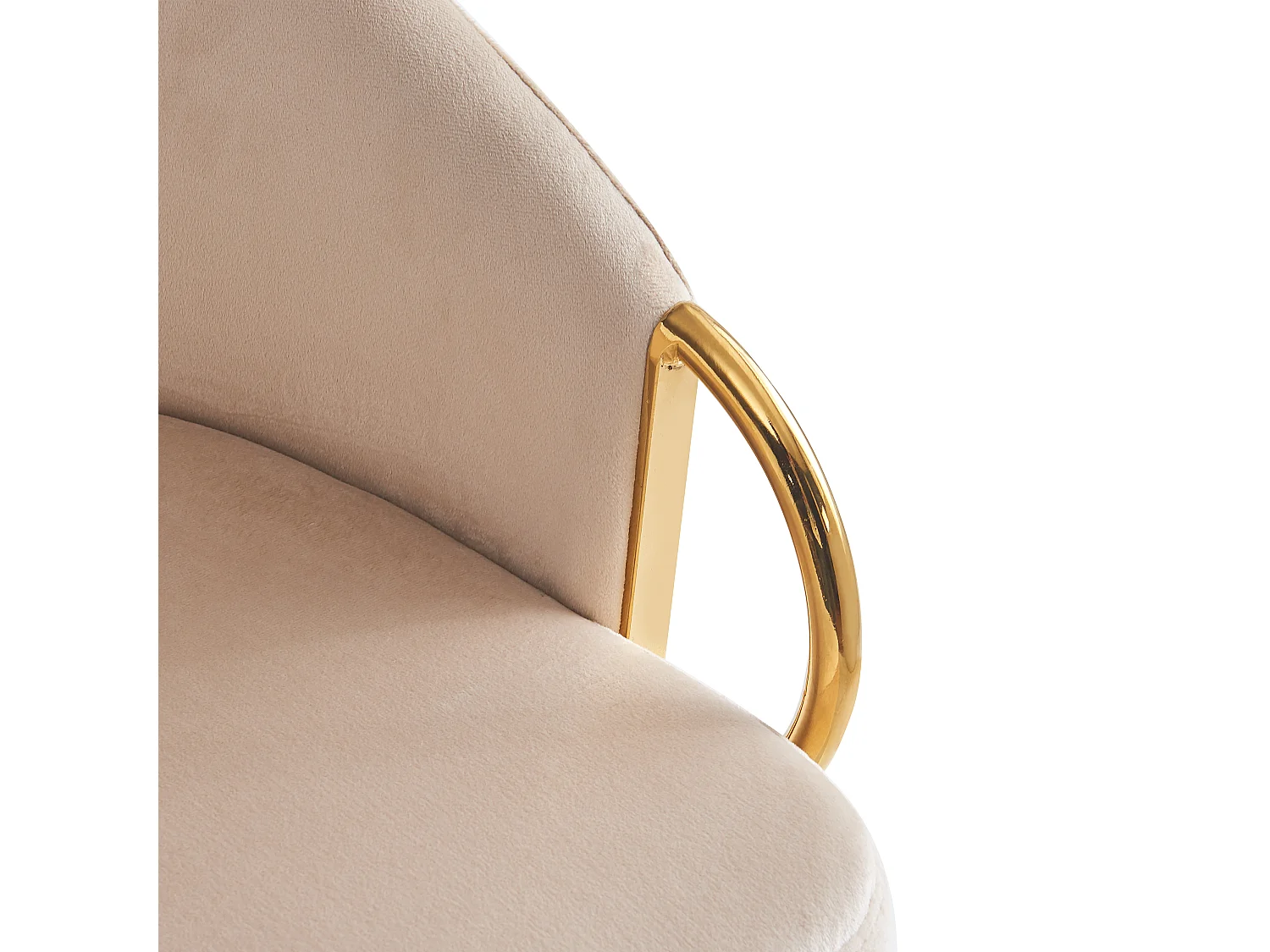 Lot de 6 chaises - Velours de haute qualité - Pieds réglables - Beige