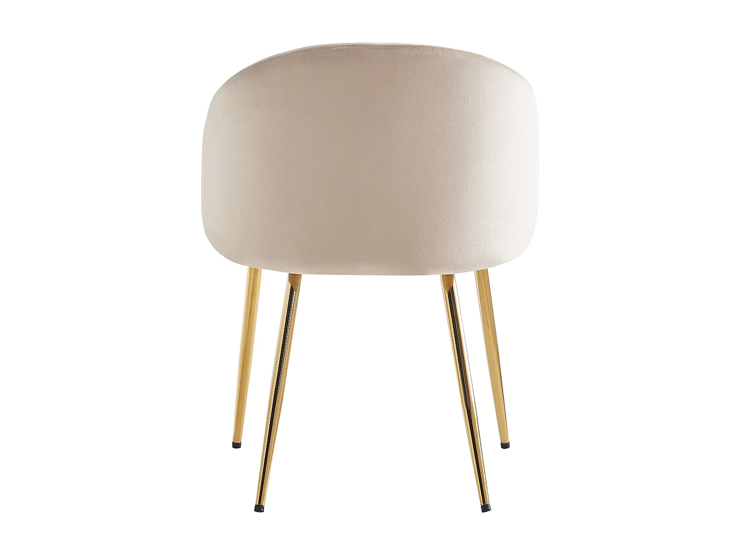 Lot de 6 chaises - Velours de haute qualité - Pieds réglables - Beige