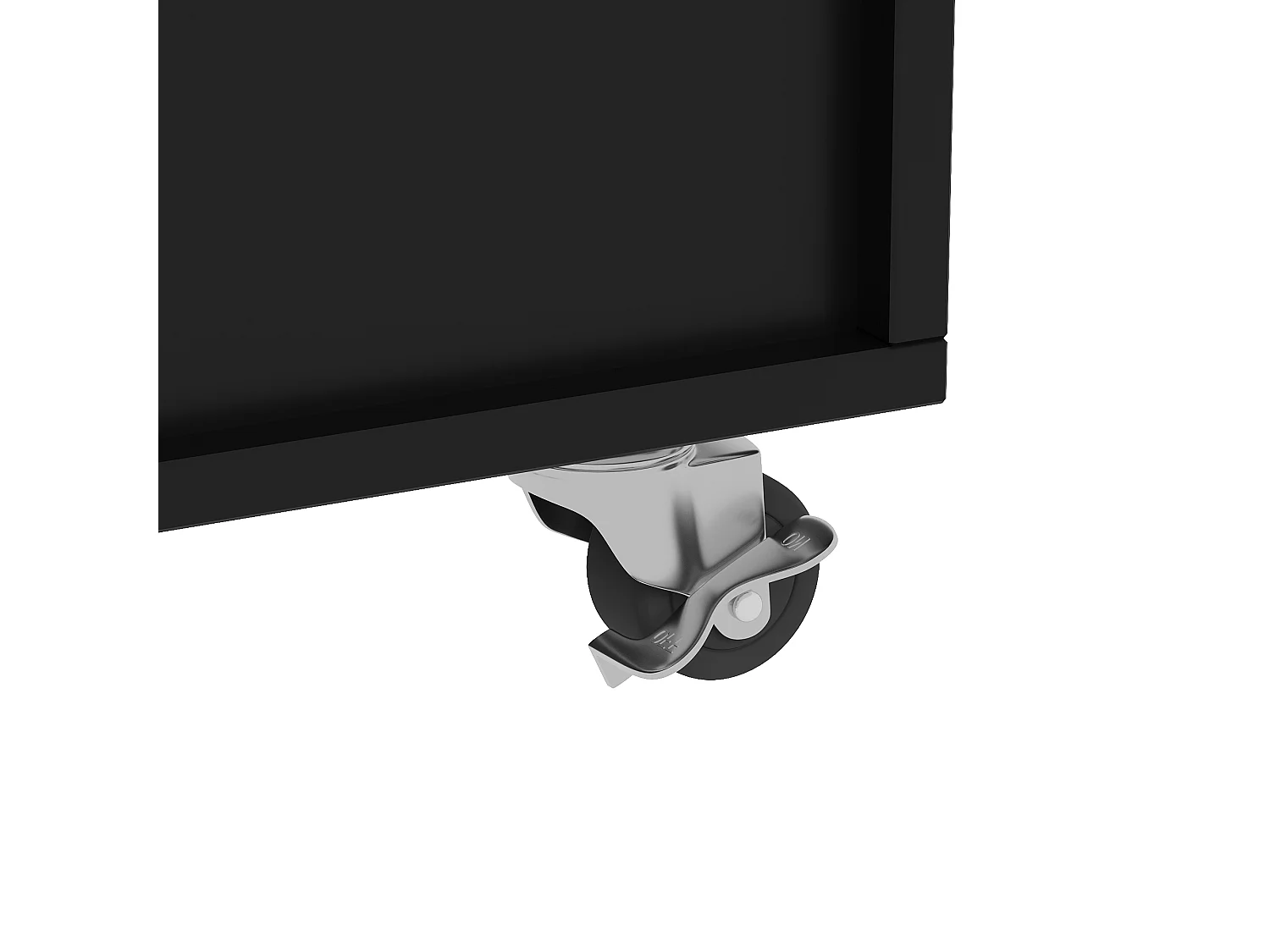 Isola centrale da cucina - carrello con ruote e piano estensibile - 3 cassetti e 2 porte - Nero