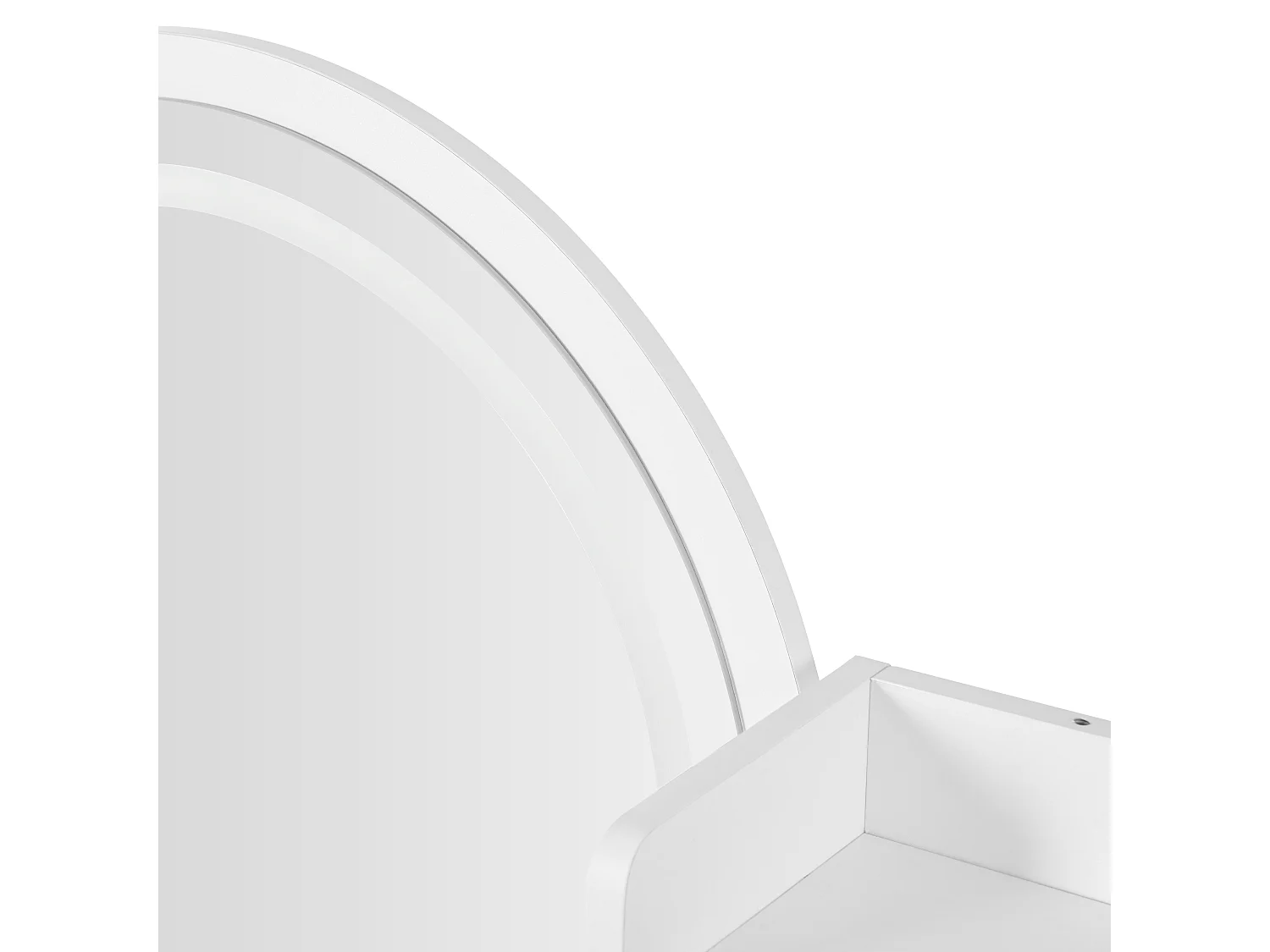 Coiffeuse avec miroir 120x40x135 cm - avec éclairage LED - avec 9 tiroirs - blanc