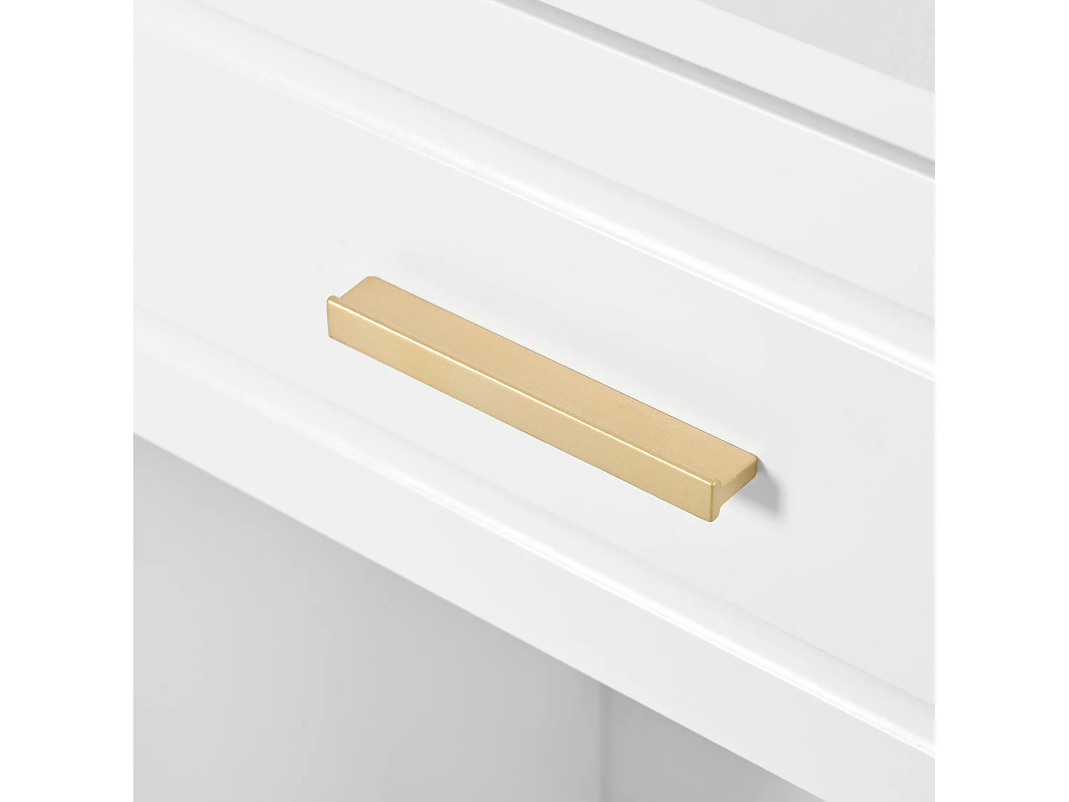 Coiffeuse avec miroir 120x40x135 cm - avec éclairage LED - avec 9 tiroirs - blanc