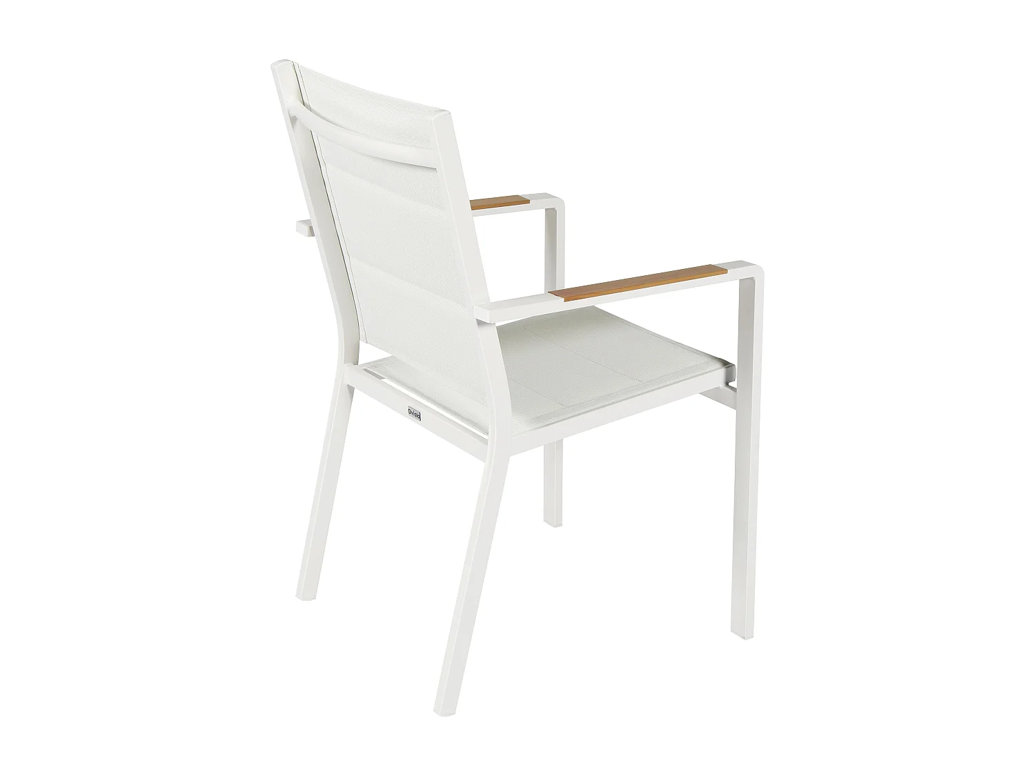 Lot de 2 chaises de jardin en aluminium et textilène blanc