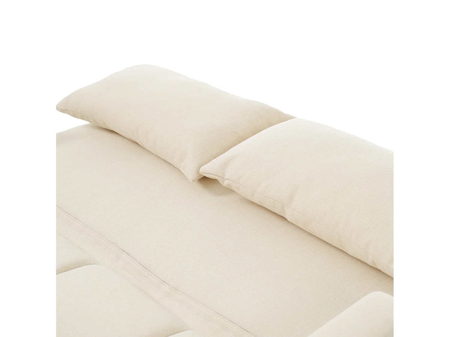 Canapé convertible 127x75x94 cm - Canapé dossier réglable - Avec 2 coussins - Beige