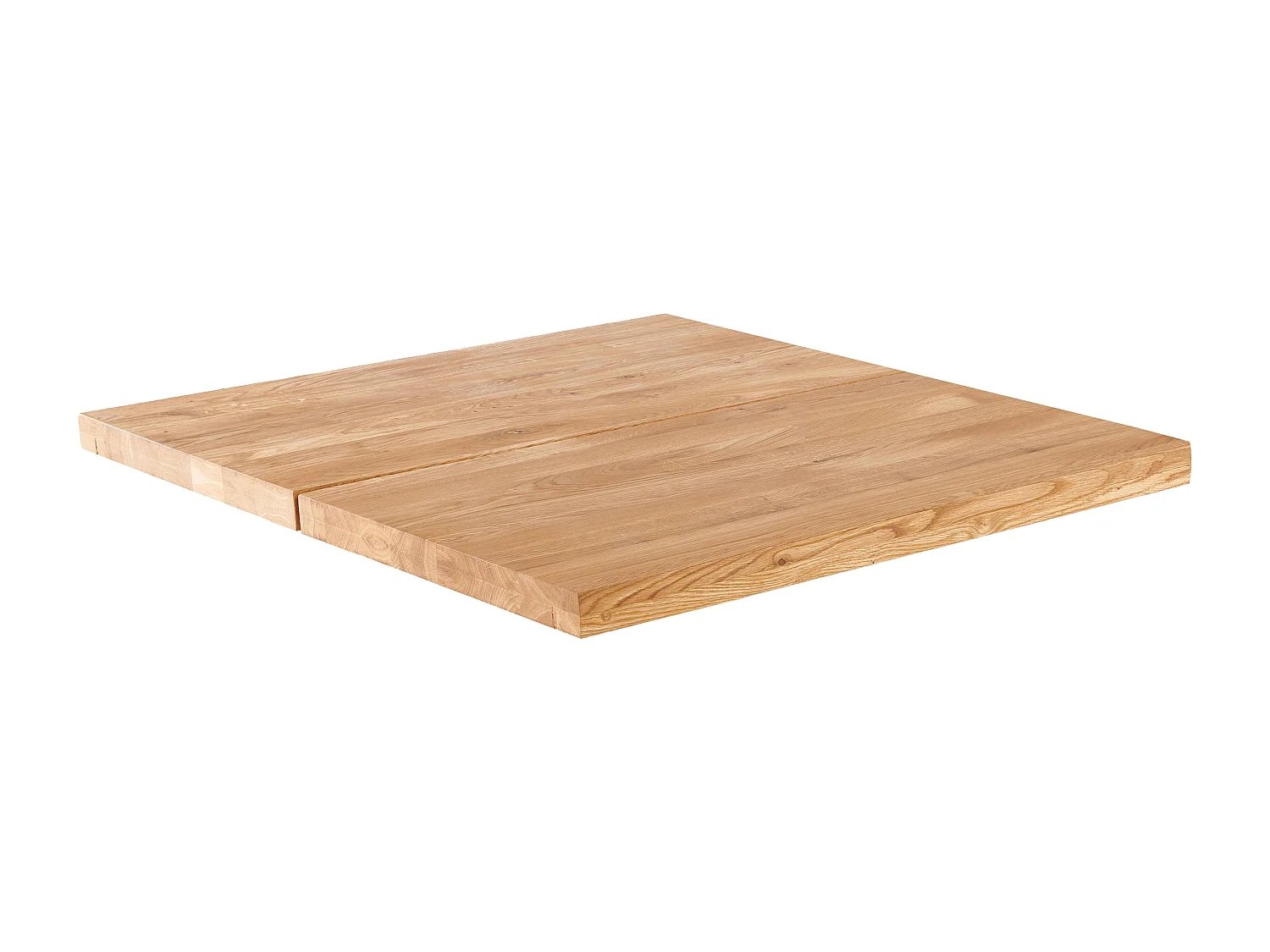 Table à manger 70 x 70 cm avec bords droits en chêne