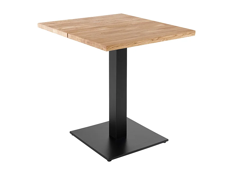 Eettafel 70 x 70 cm met rechte randen in eikenhout