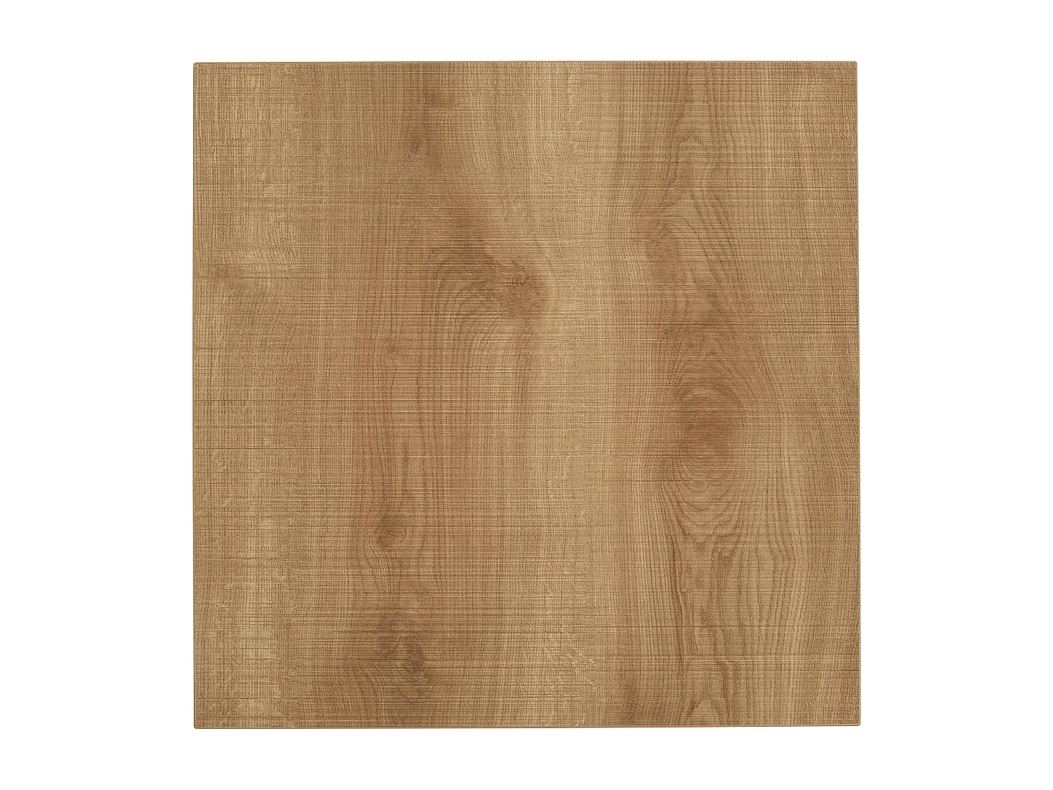 Tafel hoog vierkant 60 cm zwarte poot en lichte houten bekleding