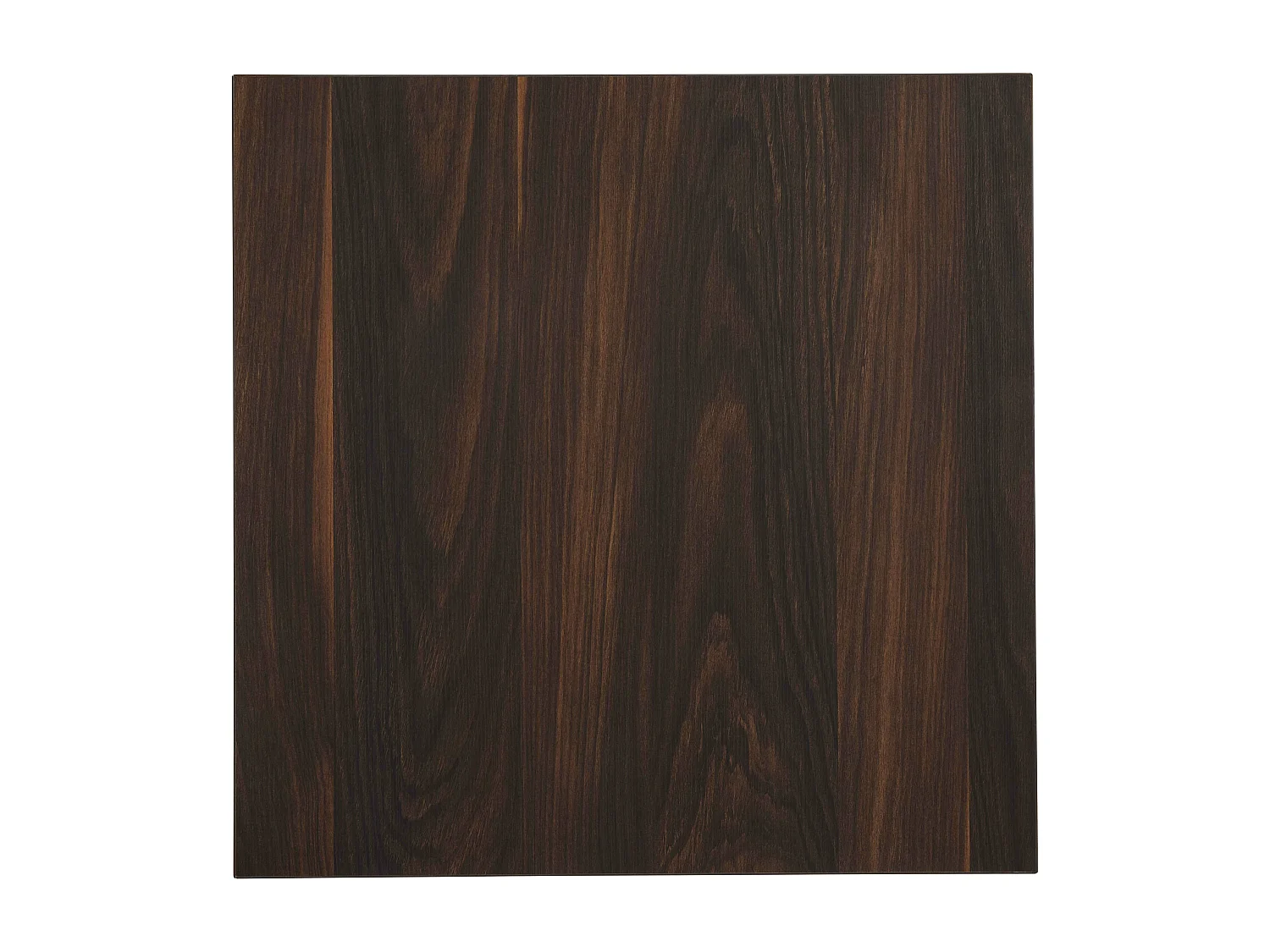 Tafel hoog vierkant 60 cm zwarte voet en donker houten bekleding