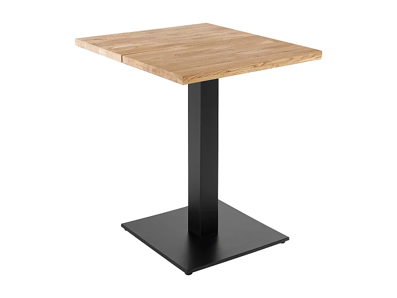 Eettafel 60 x 60 cm met rechte randen in eikenhout