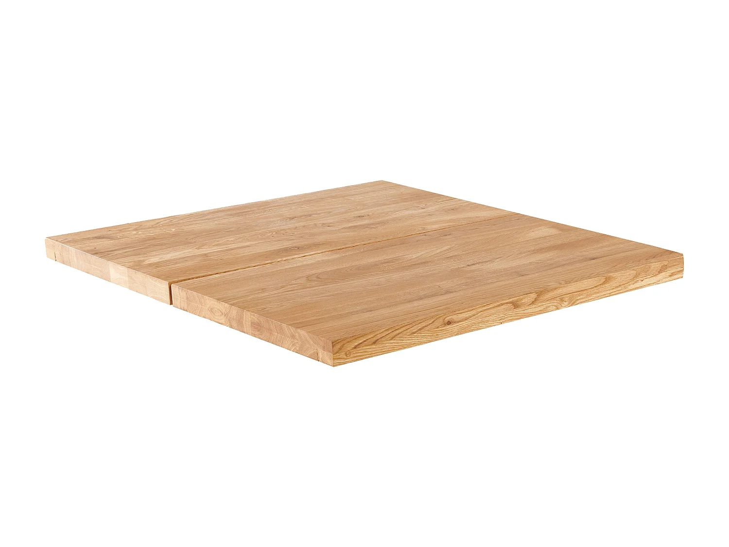 Table à manger 60 x 60 cm avec bords droits en chêne